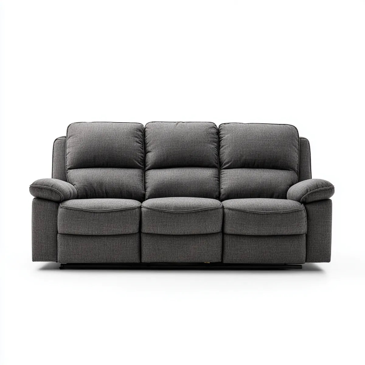3-Sitzer Sofa Dunkelgrau 210 x 95 x 102 cm Polyester Gerade Form