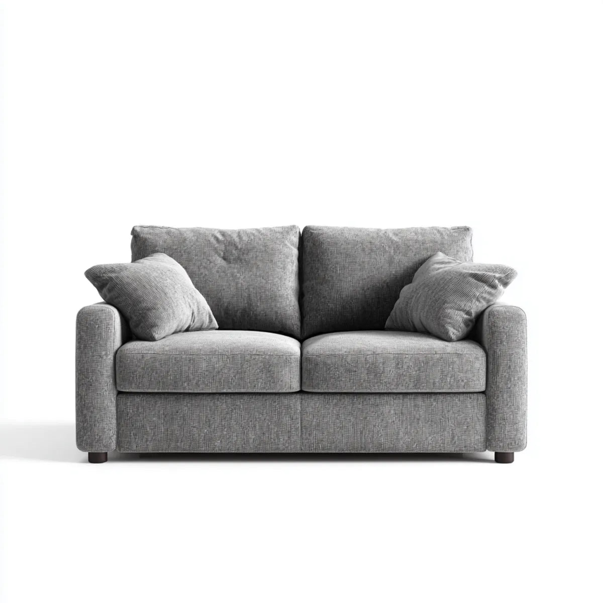 2-Sitzer Sofa Grau 160 x 85 x 85 cm Polyester Rechteckig