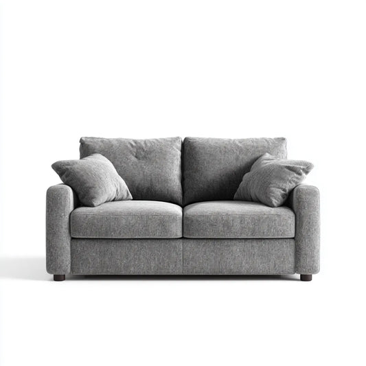2-Sitzer Sofa Grau 160 x 85 x 85 cm Polyester Rechteckig