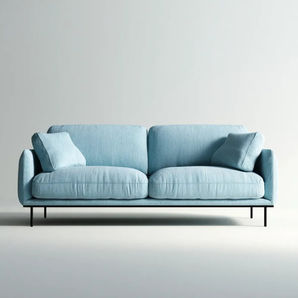 2-Sitzer Sofa Hellblau 180 x 85 x 82 cm Polyester Rechteckig