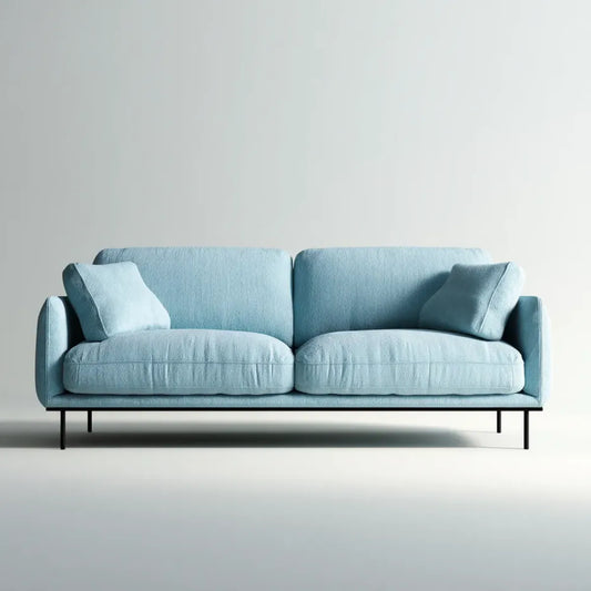 2-Sitzer Sofa Hellblau 180 x 85 x 82 cm Polyester Rechteckig
