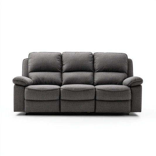 3-Sitzer Sofa Dunkelgrau 210 x 95 x 102 cm Polyester Gerade Form