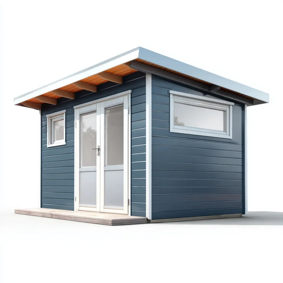 Gartenhaus Geräteschuppen Blau Grau 300 x 250 x 250 cm Massivholz Rechteckig