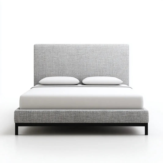 Polsterbett Doppelbett Grau 180 x 200 cm Polyester Rechteckig