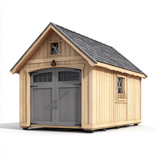 Geräteschuppen Gartenhaus Naturholz Anthrazit 240 x 180 x 230 cm Fichtenholz mit Satteldach