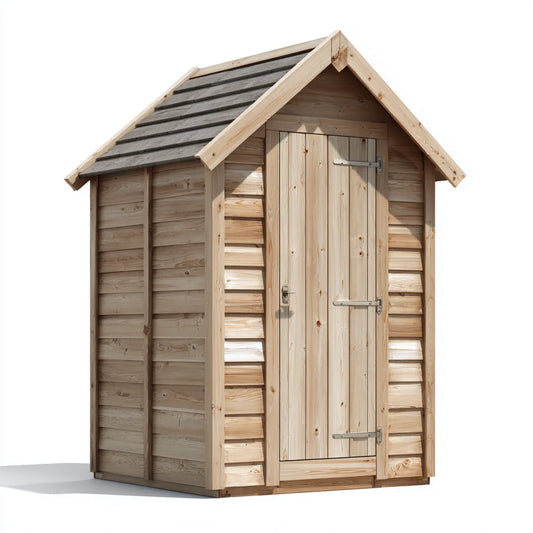 Geräteschuppen Gartenhaus Natur 180 x 120 x 220 cm Massivholz Satteldach